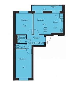 3-к квартира, вторичка, 61м2, 11/18 этаж