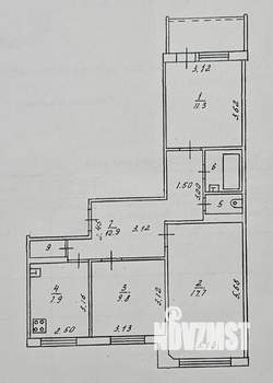 3-к квартира, вторичка, 65м2, 2/9 этаж