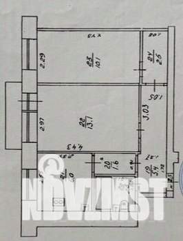 2-к квартира, вторичка, 42м2, 3/5 этаж