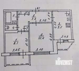 2-к квартира, вторичка, 43м2, 6/10 этаж