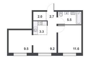 3-к квартира, вторичка, 44м2, 4/16 этаж