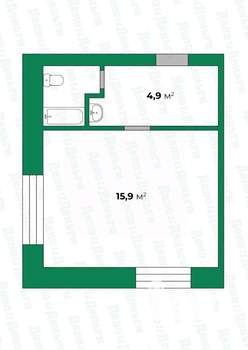 Студия квартира, вторичка, 23м2, 5/5 этаж