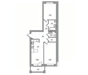 3-к квартира, вторичка, 71м2, 2/6 этаж