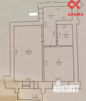 1-к квартира, вторичка, 36м2, 9/10 этаж