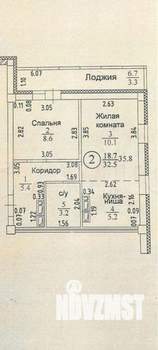 2-к квартира, вторичка, 35м2, 10/14 этаж