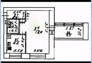 1-к квартира, вторичка, 37м2, 3/5 этаж