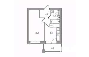 1-к квартира, вторичка, 37м2, 6/6 этаж