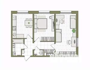 2-к квартира, вторичка, 59м2, 3/17 этаж