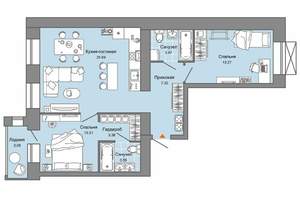 2-к квартира, вторичка, 70м2, 8/8 этаж