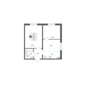 3-к квартира, вторичка, 53м2, 10/17 этаж