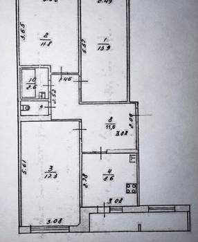 3-к квартира, вторичка, 67м2, 5/5 этаж
