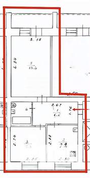 2-к квартира, вторичка, 40м2, 9/9 этаж