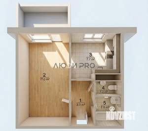 1-к квартира, вторичка, 32м2, 4/9 этаж