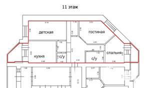 3-к квартира, вторичка, 87м2, 11/17 этаж