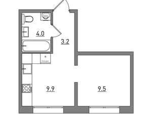 1-к квартира, вторичка, 27м2, 14/16 этаж