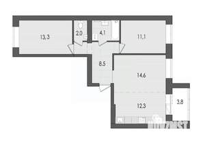 3-к квартира, вторичка, 70м2, 7/9 этаж