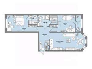 2-к квартира, вторичка, 80м2, 8/15 этаж