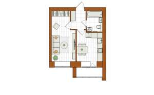 1-к квартира, вторичка, 35м2, 1/12 этаж