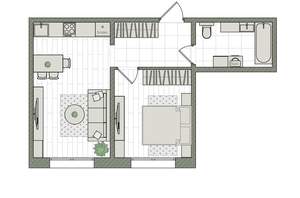 2-к квартира, вторичка, 40м2, 2/16 этаж