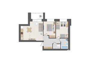 3-к квартира, вторичка, 58м2, 2/9 этаж