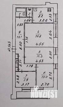 4-к квартира, вторичка, 72м2, 1/9 этаж