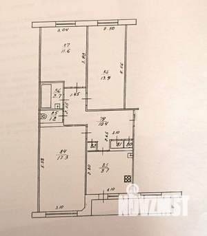 3-к квартира, вторичка, 67м2, 5/5 этаж
