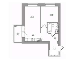 2-к квартира, вторичка, 48м2, 2/6 этаж