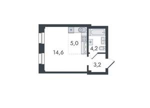 Студия квартира, вторичка, 27м2, 16/16 этаж