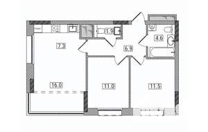 3-к квартира, вторичка, 60м2, 3/17 этаж