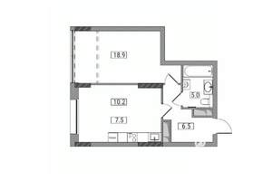 2-к квартира, вторичка, 48м2, 17/17 этаж