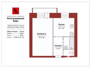 1-к квартира, вторичка, 36м2, 4/14 этаж