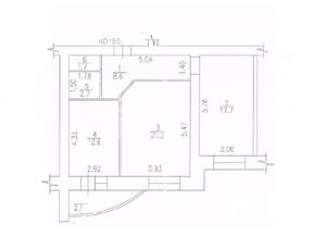 2-к квартира, вторичка, 65м2, 8/9 этаж