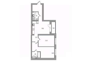 3-к квартира, вторичка, 68м2, 1/7 этаж