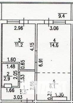 1-к квартира, вторичка, 45м2, 12/17 этаж