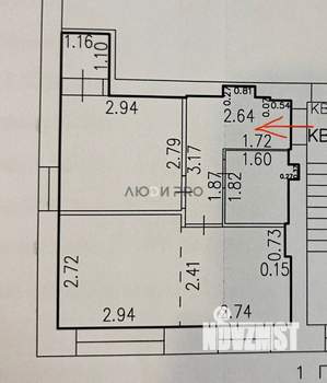 2-к квартира, вторичка, 32м2, 3/5 этаж