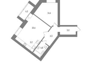 2-к квартира, вторичка, 64м2, 5/12 этаж