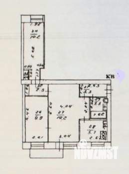 3-к квартира, вторичка, 54м2, 5/5 этаж