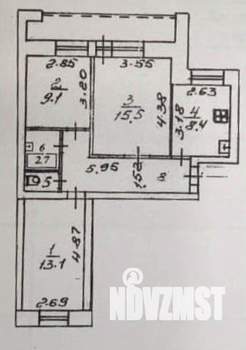 3-к квартира, вторичка, 60м2, 5/9 этаж