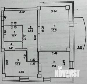 2-к квартира, вторичка, 58м2, 11/18 этаж