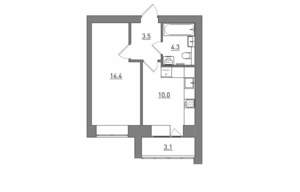 1-к квартира, вторичка, 35м2, 1/12 этаж