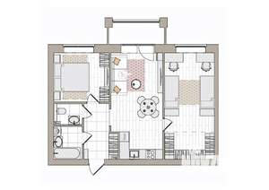 3-к квартира, вторичка, 66м2, 2/6 этаж