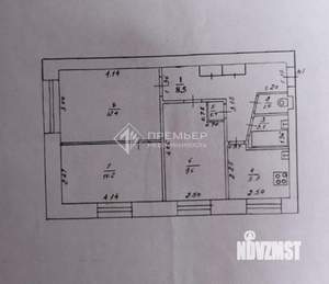 3-к квартира, вторичка, 49м2, 1/5 этаж