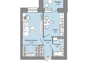 1-к квартира, вторичка, 36м2, 5/8 этаж