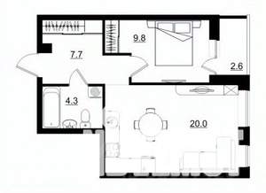 1-к квартира, строящийся дом, 43м2, 2/5 этаж