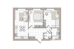 3-к квартира, вторичка, 64м2, 1/7 этаж