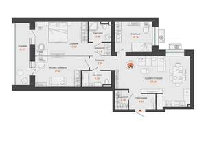 3-к квартира, вторичка, 97м2, 6/7 этаж