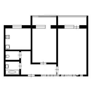2-к квартира, вторичка, 48м2, 1/5 этаж