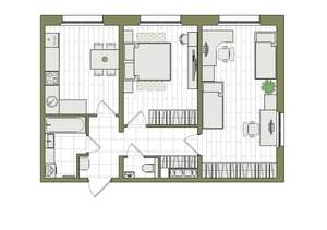 2-к квартира, вторичка, 59м2, 14/17 этаж