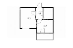 1-к квартира, вторичка, 38м2, 9/11 этаж