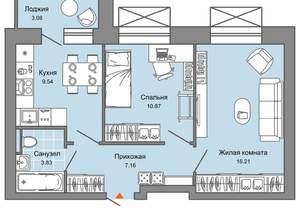 2-к квартира, вторичка, 49м2, 4/8 этаж